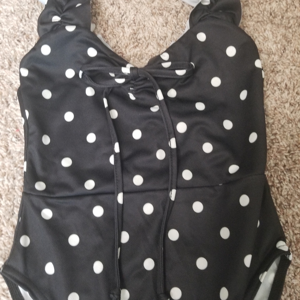 NWT Nasty Gal Polka Dot One Piece Swimsuit - Picture 3 of 9